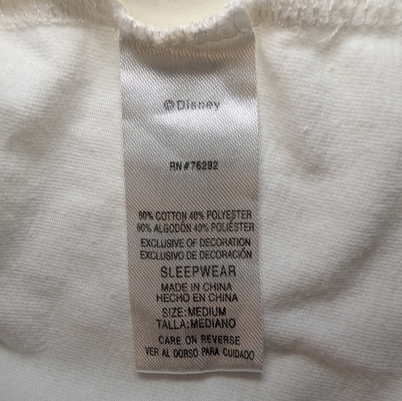 Disney Women's Minnie Mouse Chemise Sleepwear Pink and White Cotton Size M - Picture 9 of 10